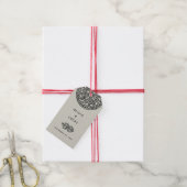 結び目付きのボホウェディングまたはエンゲージメントギフトタグ ギフトタグ (より糸付き)