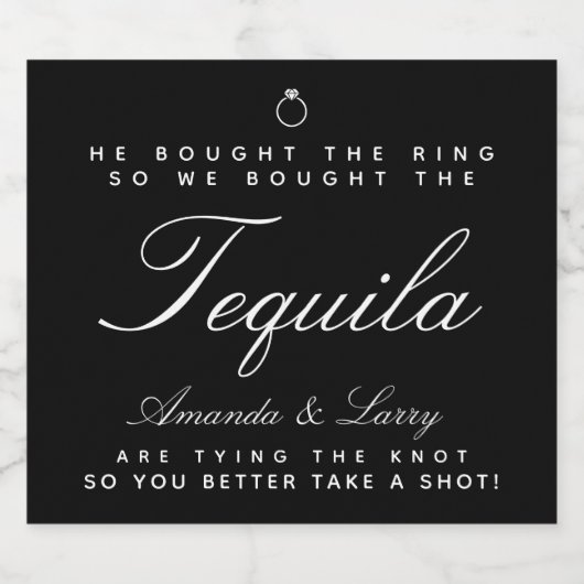 結び目婚約酒ボトルラベル リキュールボトルラベル (シングルラベル)