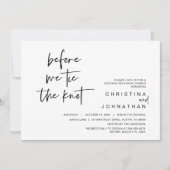 結び目結婚を結ぶ前に行うリハーサルディナー 招待状 (正面)