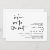 結び目結婚を結ぶ前に行うリハーサルディナー 招待状 (正面/裏面)