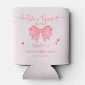 結び目赤面ピンクボウブライダルシャワー 缶クーラー (裏面)