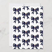 結び目金ゴールドブラックボウブライダルシャワー 招待状 (裏面)