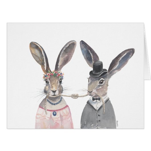 結び目"を結ぶ結婚式の招待状" (正面横)