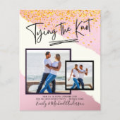 結び目 – フォト婚約パーティ招待状 (正面)