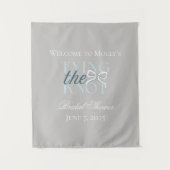 結び目 – ミニマエレガントリストの結婚デザイン タペストリー (正面)