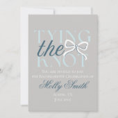 結び目 – ミニマエレガントリストの結婚デザイン 招待状 (正面)