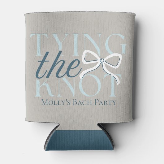 結び目 – ミニマエレガントリストの結婚デザイン 缶クーラー (正面)
