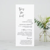 結び目、ミニマルモダンリスト結婚式 プログラム (スタンド正面)