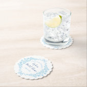 "結び目"何かブルーボウブライダルシャワー ペーパーコースター (インサイチュ)