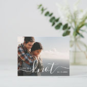 結び目 | 写真モダンの日付を保存 ポストカード (スタンド正面)