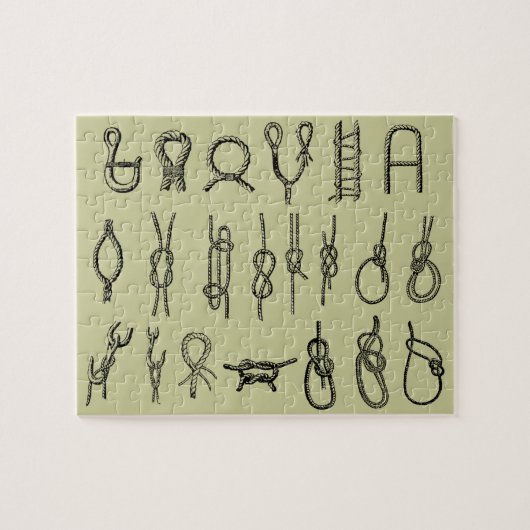 結び目、航海のなパズル、タイ安全な、繋ぐこと ジグソーパズル (横)