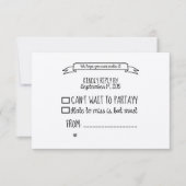 結び目RSVPカードを結んで下さい 出欠カード (正面)