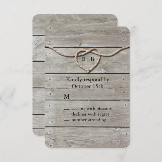 結び目RSVP 出欠カード (正面/裏面)