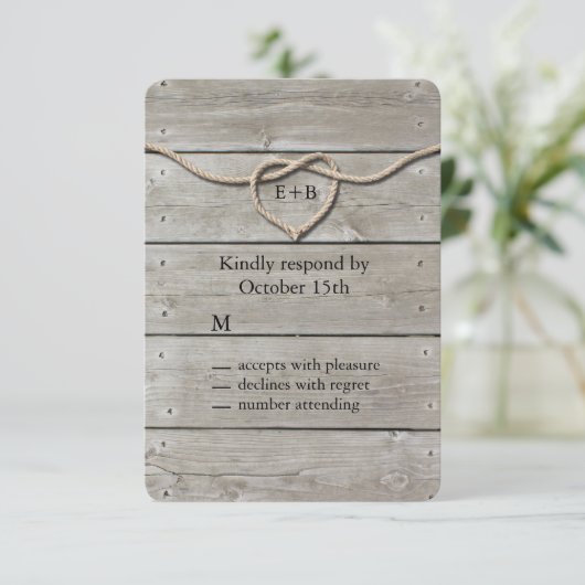 結び目RSVP 出欠カード (スタンド正面)