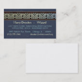 結び糸細工のボーダー名刺、スタイルD 名刺 (正面/裏面)