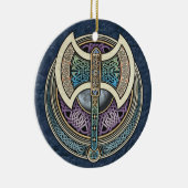 結び糸細工のLabrysのペンダントかオーナメント セラミックオーナメント (右)