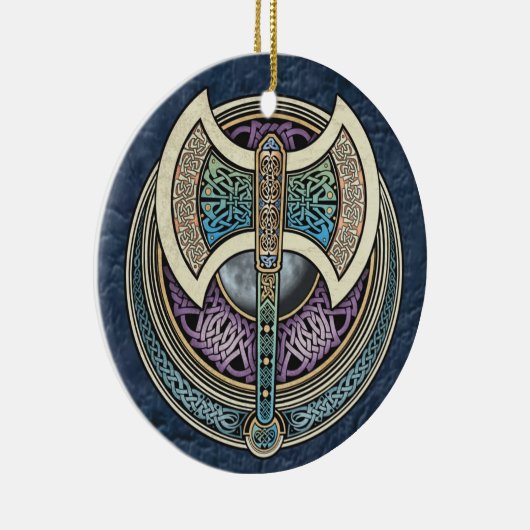 結び糸細工のLabrysのペンダントかオーナメント セラミックオーナメント (右)