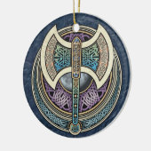 結び糸細工のLabrysのペンダントかオーナメント セラミックオーナメント (左)