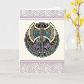 結び糸細工のLabrysの挨拶状 カード (黄色い花)