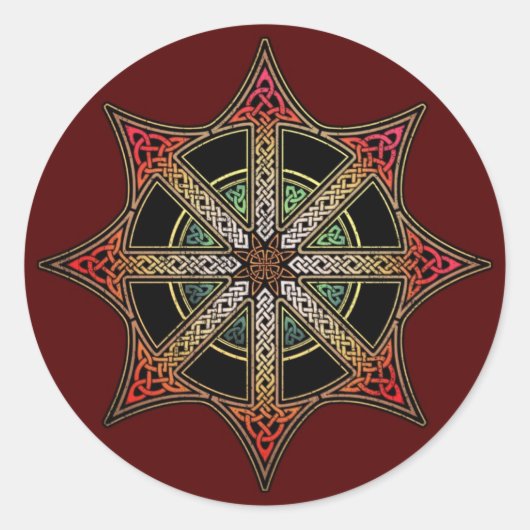 結び糸細工カオスの標識 ラウンドシール (正面)