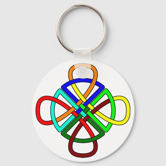 結び糸細工クロスキーチェーン キーホルダー (正面)