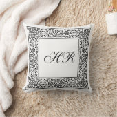 結び糸細工華美モノグラム クッション (ブランケット)