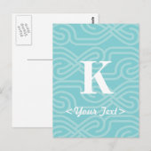 結び糸細工華美モノグラム – レターK ポストカード (正面/裏面)