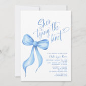 結び結びブルーリボンブライダルシャワー 招待状 (正面)