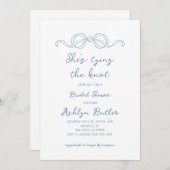 結び結びブルー手描きシーズ招待状 招待状 (正面/裏面)