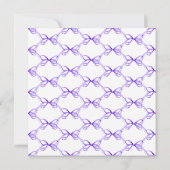 結び結び紫リボンブライダルシャワー 招待状 (裏面)