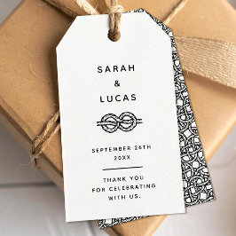 結び結婚目の房方または婚約メッセージカード ギフトタグ