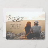 結び結婚目を結ぶ日付を保存 招待状 (正面)