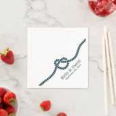 結び結婚目ネイビーブルー スタンダードカクテルナプキン (インサイチュ)