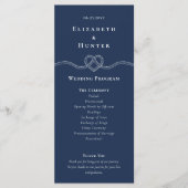 結び綱のハートネイビー航海のズの結び結婚付け プログラム (正面)