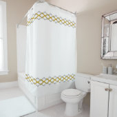 結び縁ど目-金ゴールドシルバー+背中 シャワーカーテン (インサイチュ)