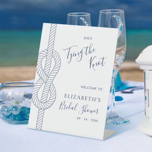 結び航海の目のブライダルシャワーへようこそ 台座サイン