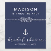 結び航海の目のブライダルシャワー ワインラベル (シングルラベル)