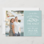 結び航海の目の写真の日付磁石を保存 マグネット招待状 (正面)