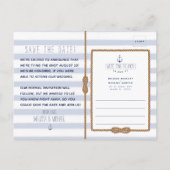 結び航海の目の水色を結ぶ日付を保存 案内ポストカード (裏面)