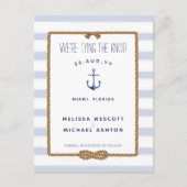 結び航海の目の水色を結ぶ日付を保存 案内ポストカード (正面)