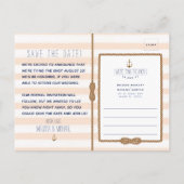 結び航海の目の水色を結ぶ日付を保存 案内ポストカード (裏面)