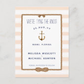 結び航海の目の水色を結ぶ日付を保存 案内ポストカード (正面)