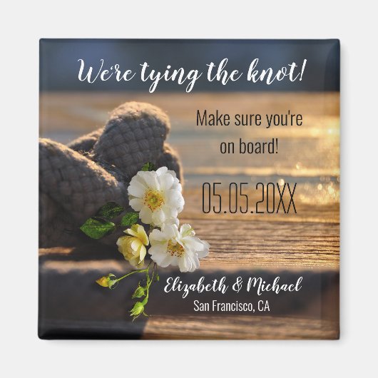 結び航海の目の船乗り日付磁石を保存 マグネット (正面)