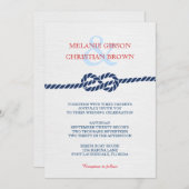 結び航海の目結婚式招待状 招待状 (正面/裏面)