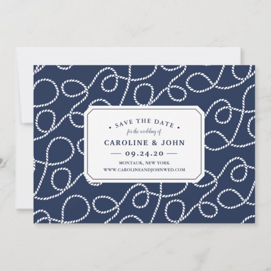 結び航海の目 |写真カードを保存 セーブザデート (裏面)