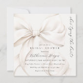 結エレガントび弓ブライダルシャワー 招待状 (正面)