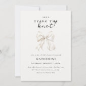 結エレガントび弓ブライダルシャワー 招待状 (正面)