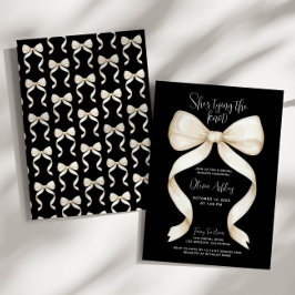 結エレガントび弓ブライダルシャワー 招待状