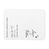 結エレガントび目を結ぶミニマルなスクリプ結婚ト マグネット (横)