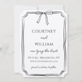 結エレガントび結び手弓モダン セーブザデート (正面)